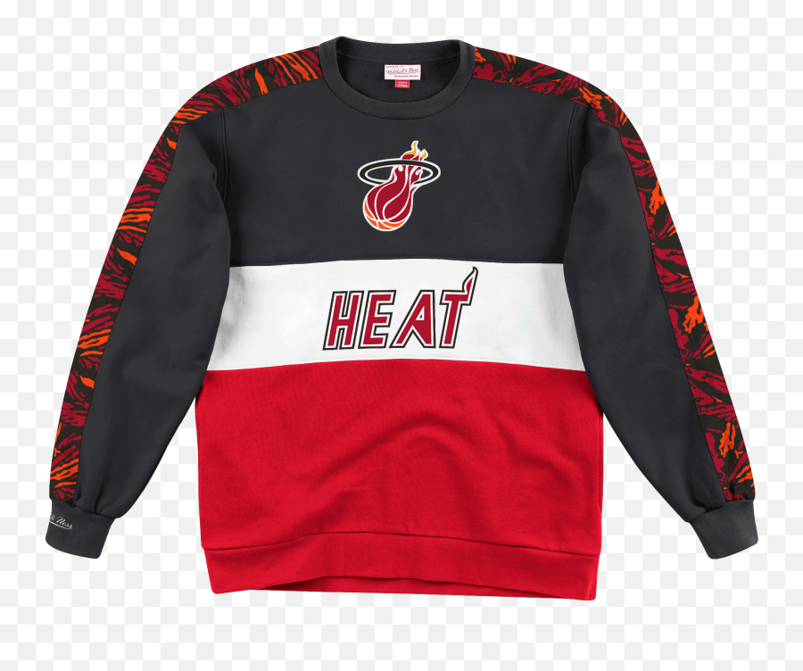 Leading Scorer Fleece Crew - Miami Heat Sweat Chicago Bulls Mitchell And Ness Png,Miami Heat Logo Png