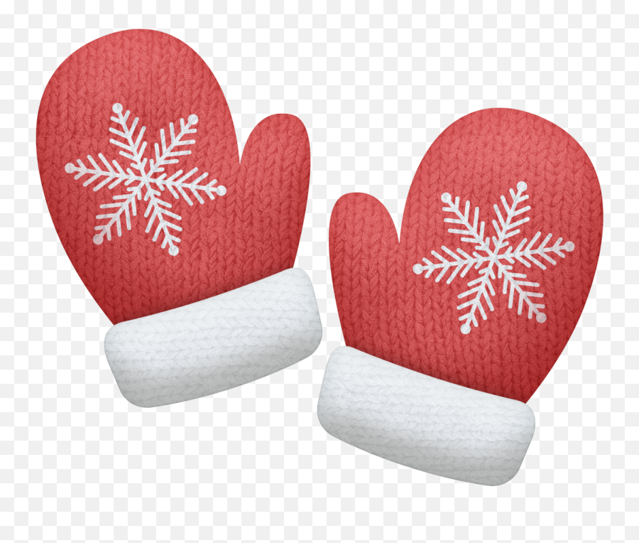 Red Mittens Christmas Hats Clipart - Mittens Clipart Png,Christmas Hats Png