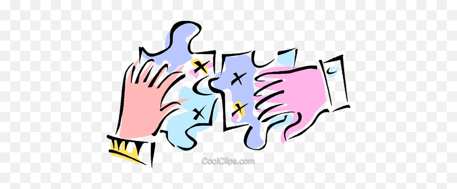 Hands With Puzzle Pieces Royalty Free Vector Clip Art - Clip Art Png,Puzzle Pieces Png