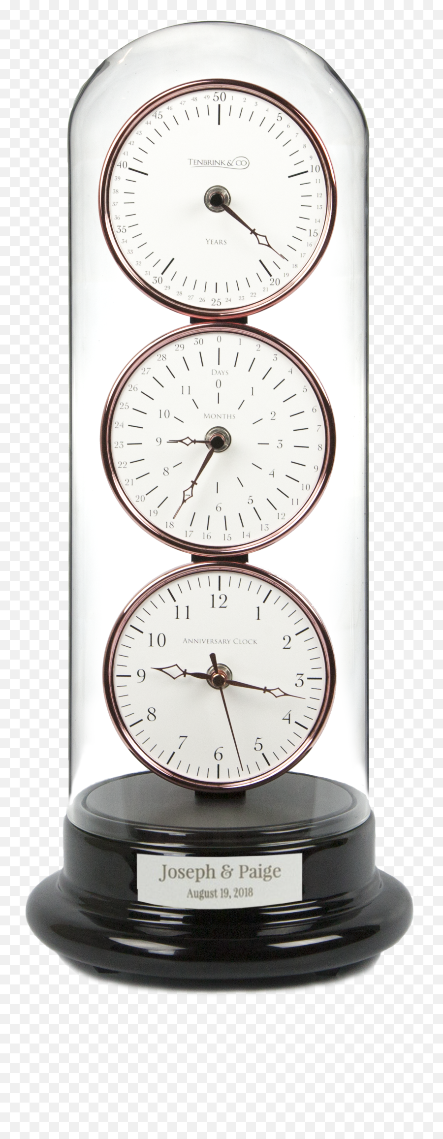 Anniversary Clock Builder Tenbrink U0026 Company - Quartz Clock Png,Clock Transparent