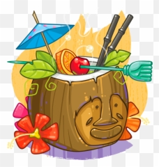 Coconut Clipart Tiki - Coconut Cocktail Png Transparent Png Coconut Cocktail Png,Cocktail Png