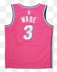 Dwyane Wade Autographed Miami Heat Pink Vice 3 Nike Jersey - Jsa Miami Heat Png,Dwyane Wade Png