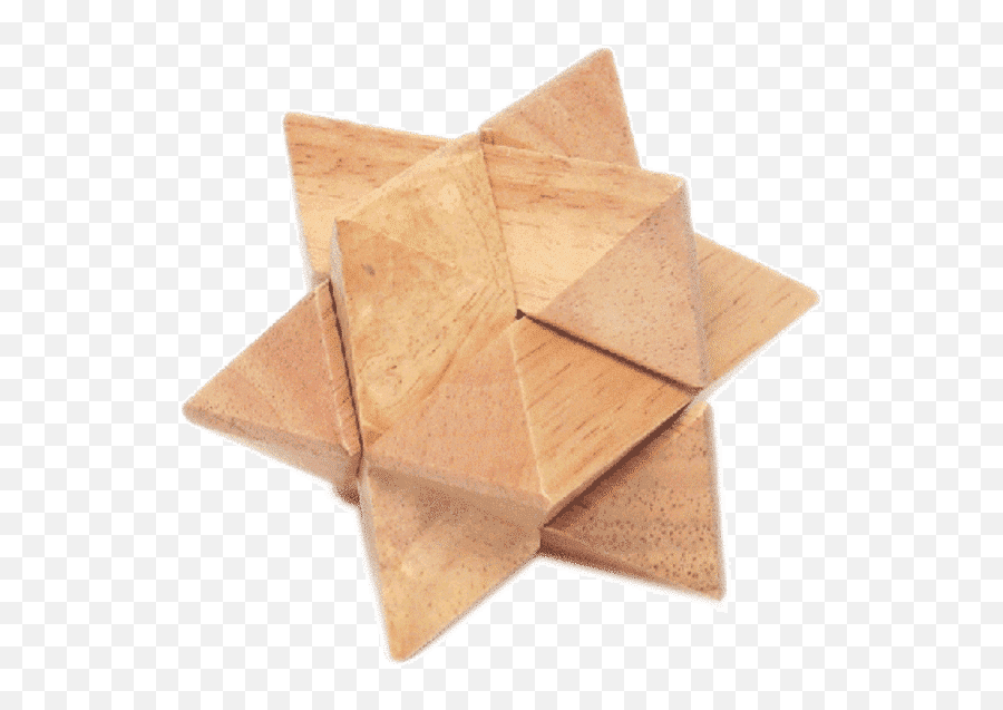 6 Piece Wooden Star Puzzle - 6 Piece Wooden Puzzle Png,Piece Of Wood Png