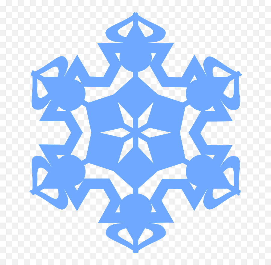 Blue Snowflake Clipart Free Download Transparent Png - Circle,Snowflakes Clipart Png