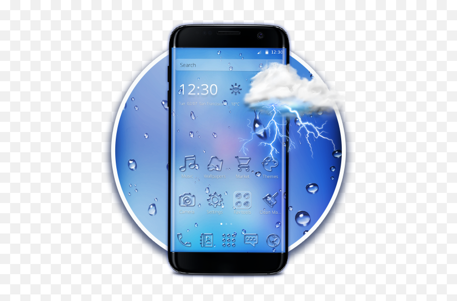 Amazoncom Drizzle Rain Drops Theme Appstore For Android - Samsung Galaxy Png,Rain Emoji Png