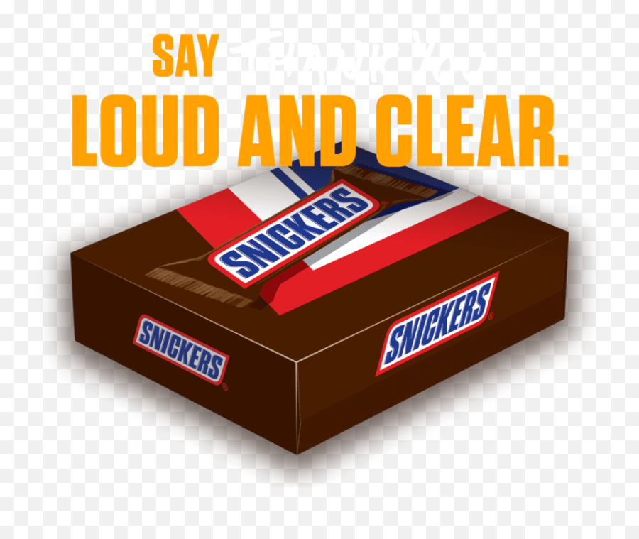 Say Thanks With Snickers - Snickers Png,Snickers Logo