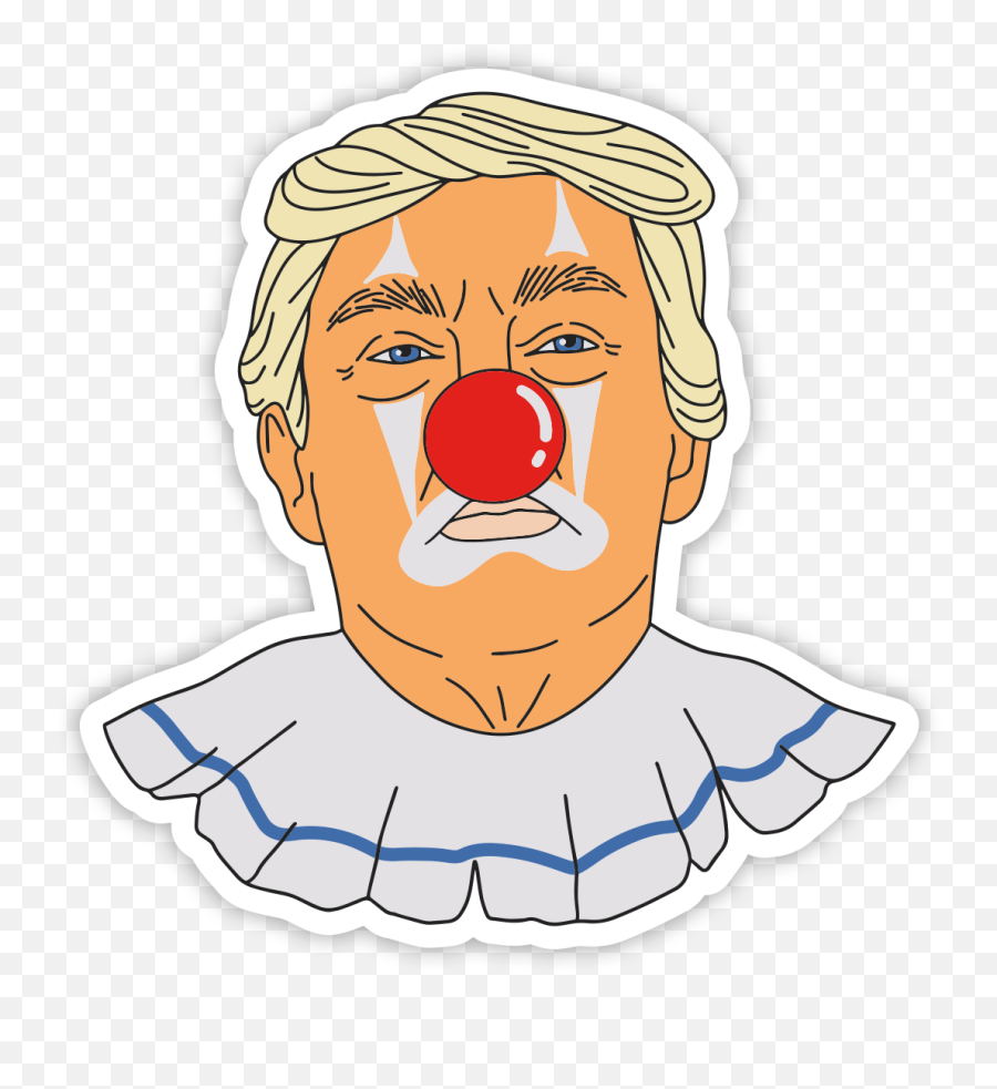 Donald Clown Sticker - Donald Trump Clown Sticker Png,Donald Trump Face Transparent