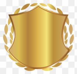 Download Hd Gold Shield Png - Badge Transparent Background