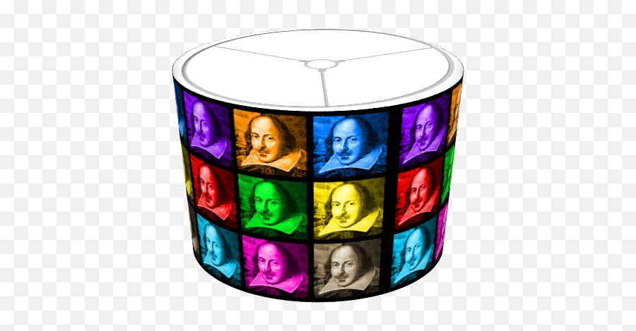 Pop Art Shakespeare Lampshade - William Shakespeare Png,Shakespeare Png