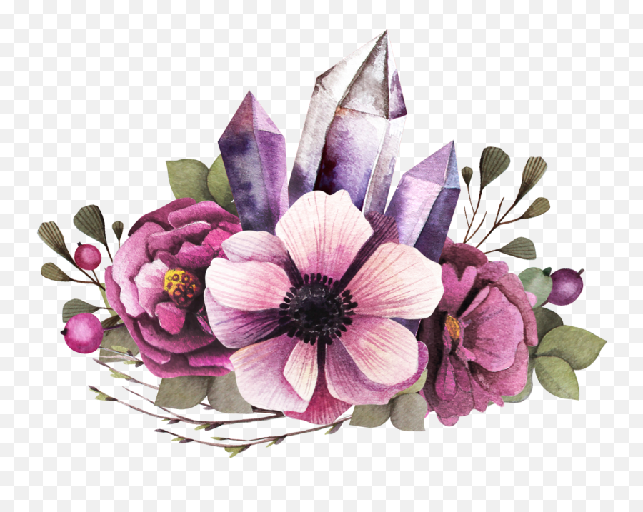 Download Peach Flower Clipart Watercolor Flowers With Transparent Background Png Purple Flowers Png Free Transparent Png Images Pngaaa Com