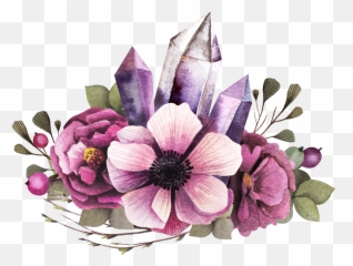 Download Peach Flower Clipart - Watercolor Flowers With Transparent Background png