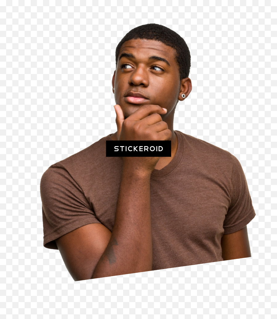 Download Thinking Man - Person In Deep Thinking Full Size Black Man Thinking Png,Man Thinking Png
