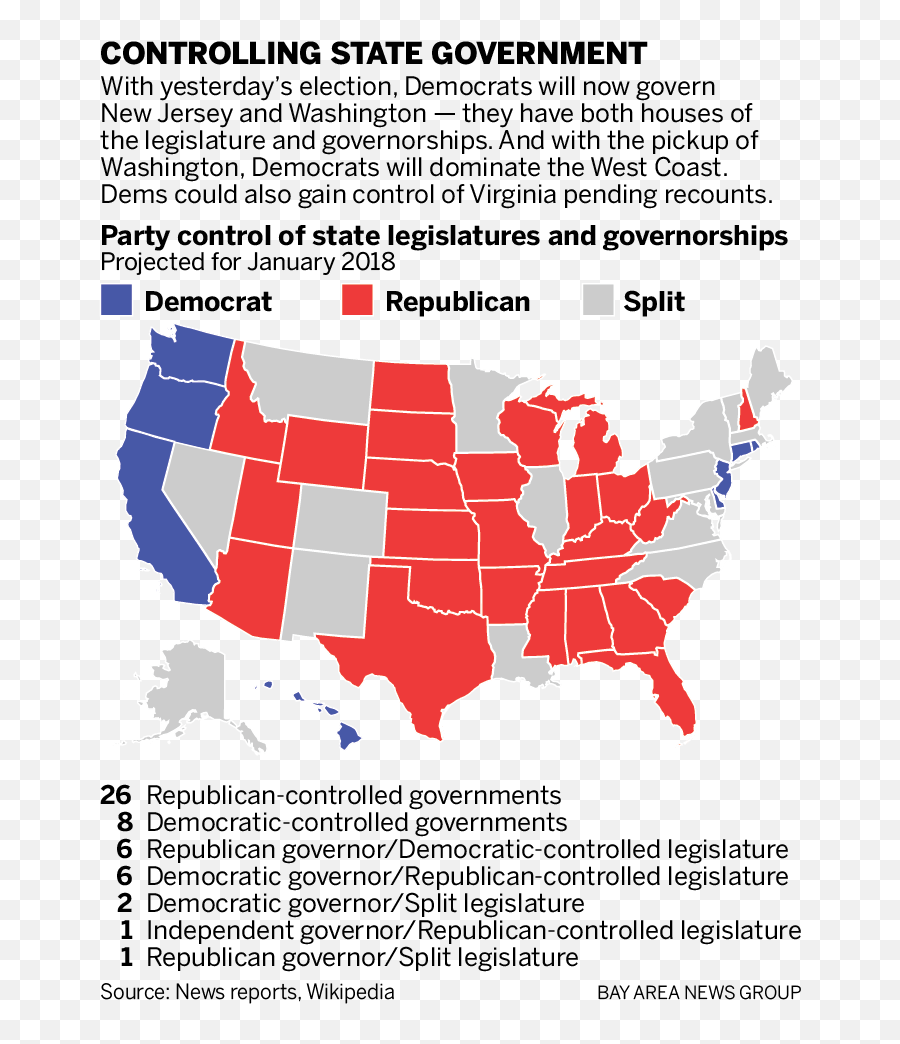 Democratic Voters Erect A Big Blue - United States Of America Map 4 Colorful Usa Png,Trump Wall Transparent