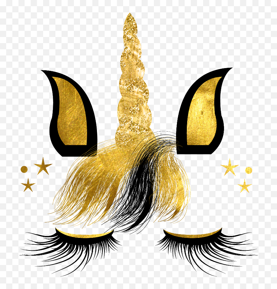 Black Unicorn Birthday Decor - Hair Design Png,Gold Unicorn Png