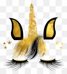 Black Unicorn Birthday Decor - Hair Design Png,Gold Unicorn Png