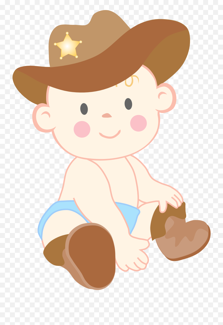 Baby Boy Clip Art Png - Baby Cowboy Clipart,Baby Boy Png