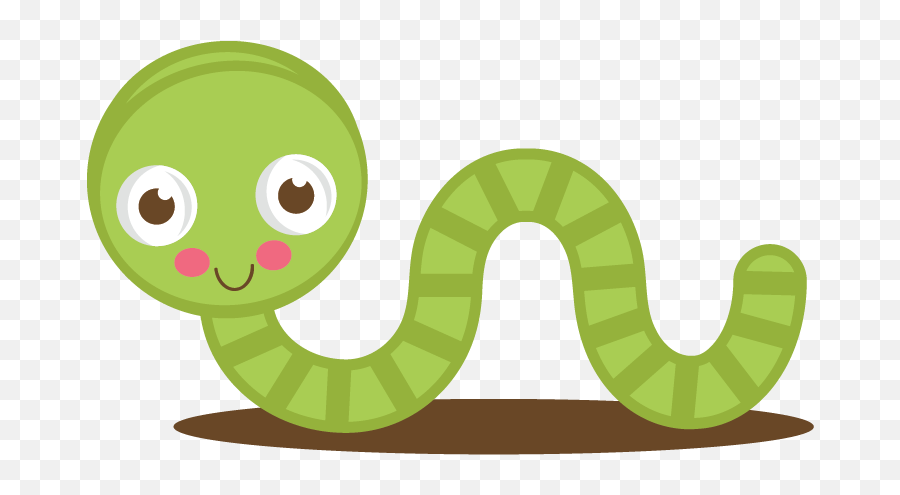 Worm Clipart Transparent Background - Cute Worm Clipart Png,Caterpillar Transparent Background