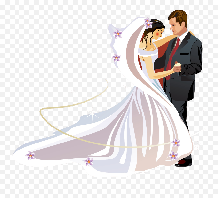 Wedding Couple Clipart Png - Wedding Couple Png Hd,Married Couple Png