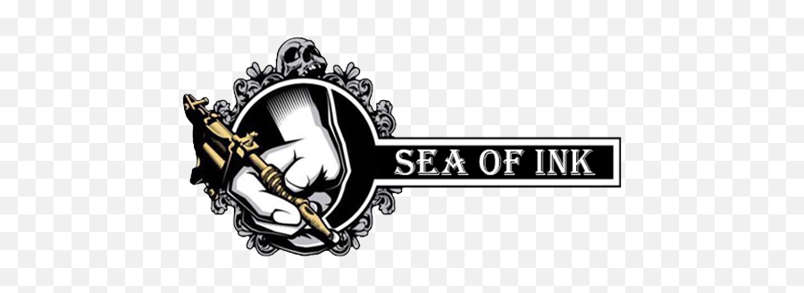 Sea Of Ink Tattoo Studio - Tattoo Logo Design Png,Tattoo Gun Icon