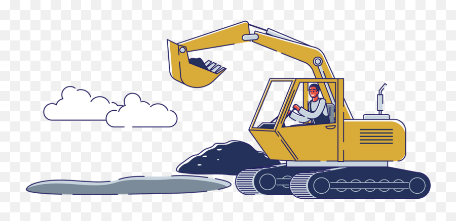 Excavator Icons Download Free Vectors U0026 Logos - Working In Road Drawing Road People Png,Digger Icon