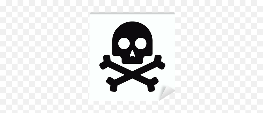 Wall Mural Isolated Pirate Skull Icon - Pixersus Stop Bullying Me Png,Skull And Crossbones Icon Png