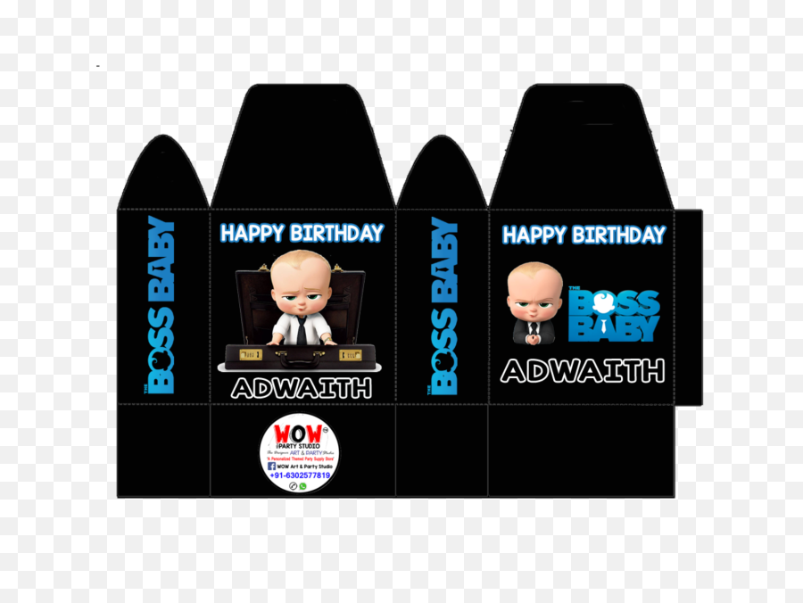 Personalized Boss Baby Birthday Candy Choclate Boxes 10 Pcs - Action Figure Png,Boss Baby Logo