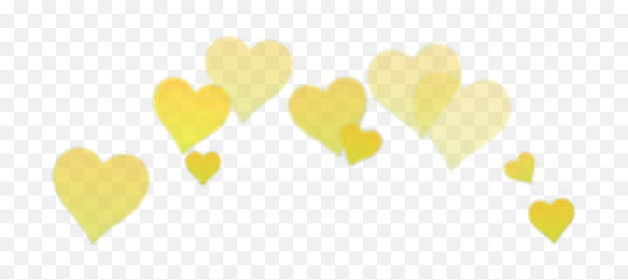 Tumblr Hearts Png Transparent - Yellow Hearts Png,Cloud Overlay Png