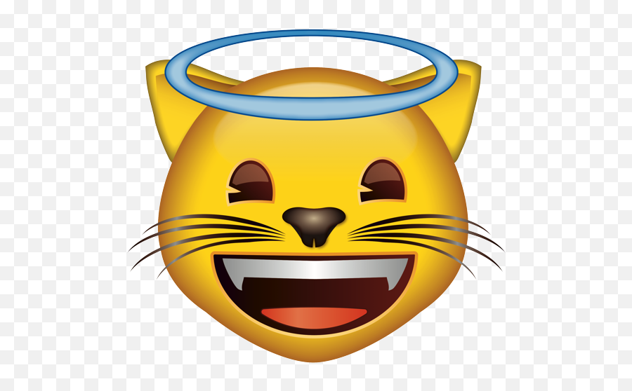 Emoji U2013 The Official Brand Cat Face Angel Fitz 0 - Cat Sob Emoji Png,Angel Emoji Png