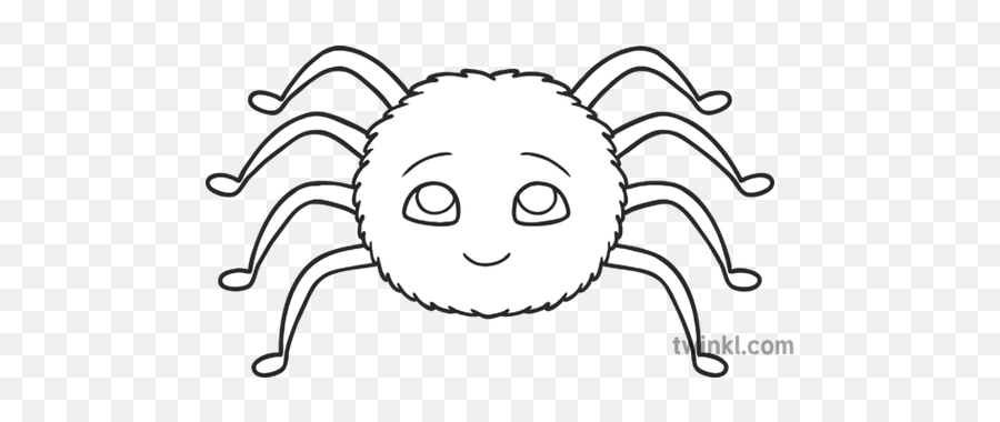 Cute Spider Minibeasts Eyfs Black And White Rgb Illustration - Line Art Png,Cute Spider Png
