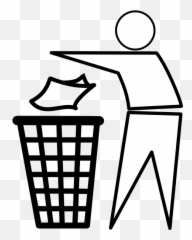 Download Hd Recycle Bin Person Outline Clip Art - Don T Logo Png