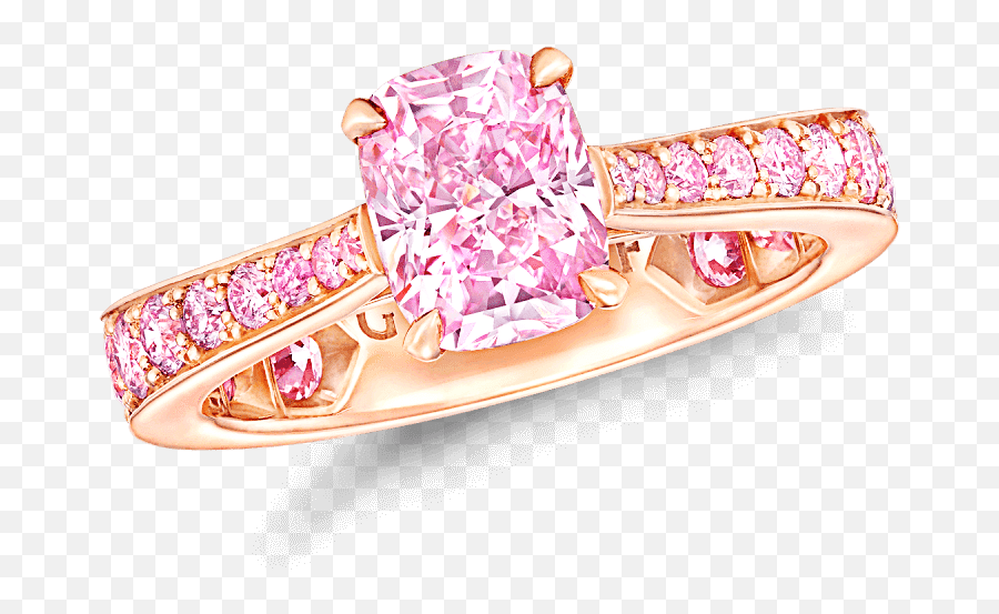 Cushion Cut Pink Diamond Ring Graff Png Subscribe