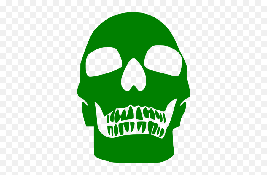Green Skull 75 Icon - Free Green Skull Icons Green Png Images Skull,Skull Transparent