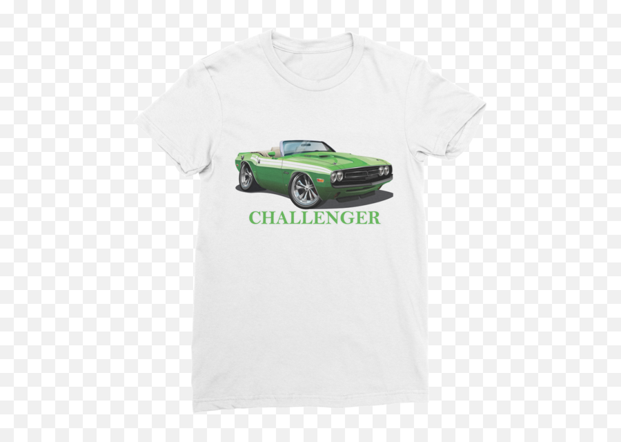 Green Dodge Challenger Convertible Premium Jersey Womenu0027s T - Shirt Dodge Challenger Png,Challenger Png