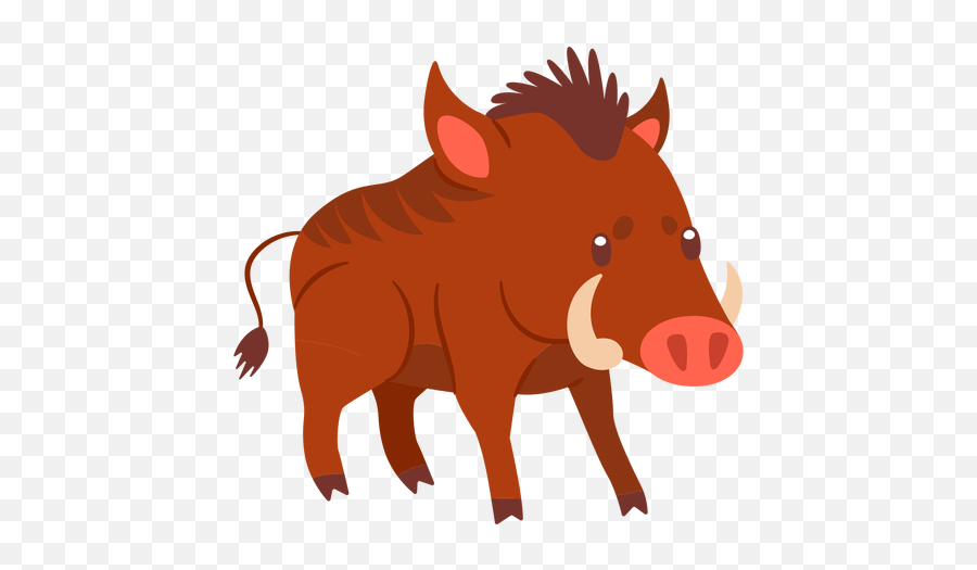Wild Boar Animal Cartoon - Boar Clipart Png,Hog Png