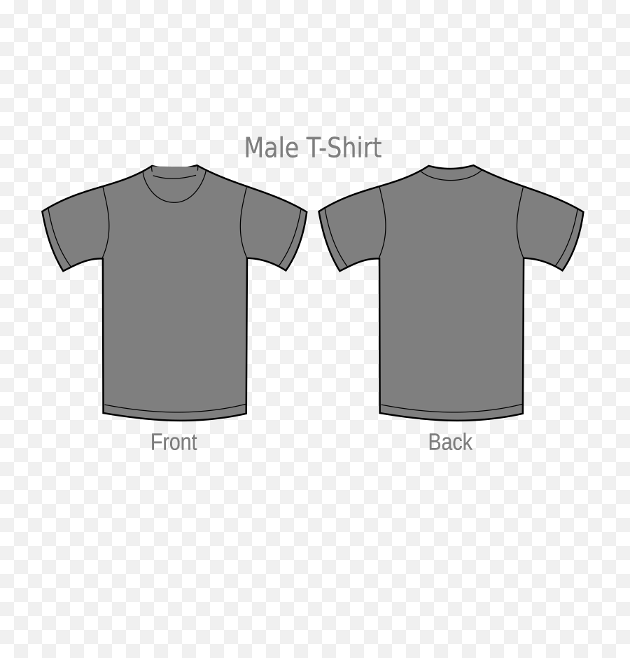 Gray T Shirt Clipart - Gray T Shirt Template Png,Grey T Shirt Png