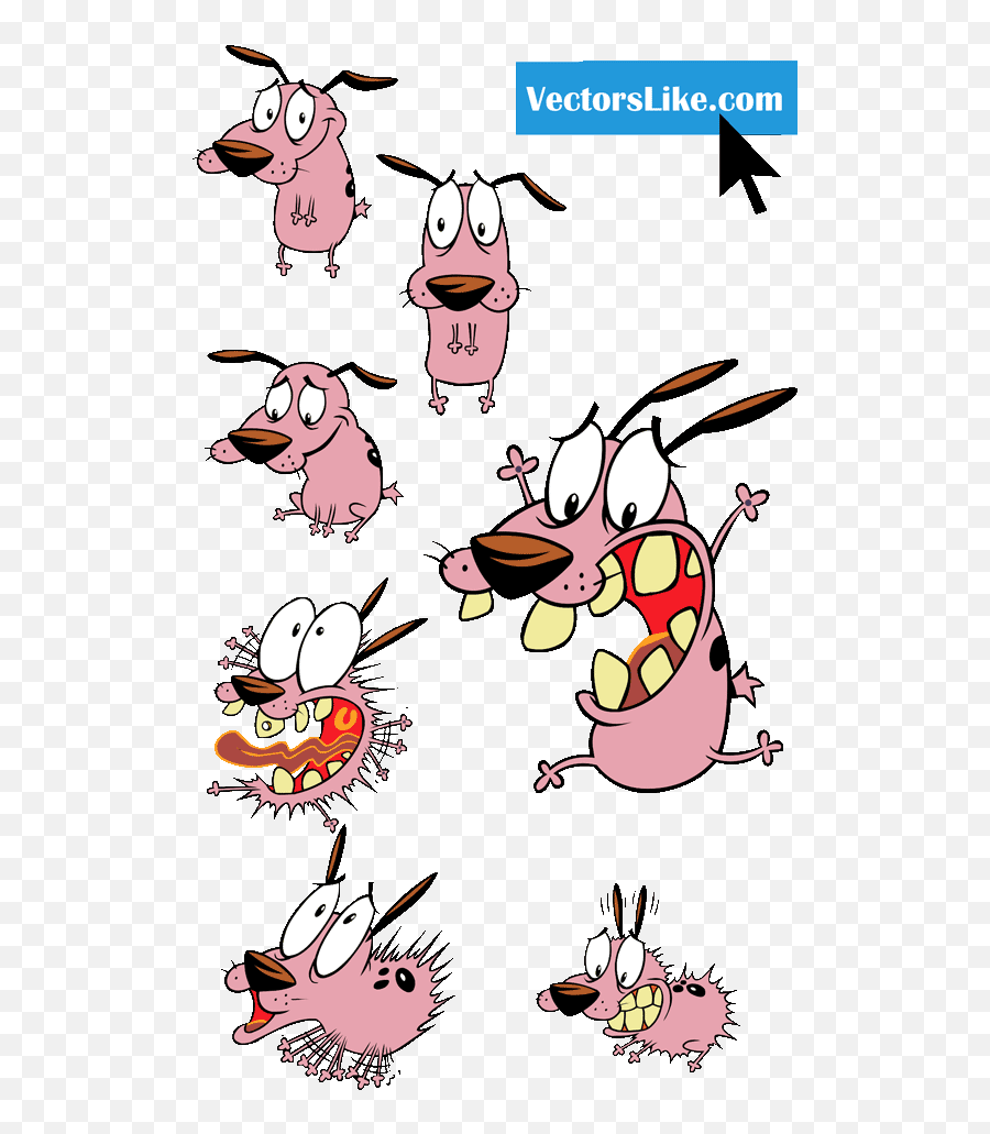 Courage The Cowardly Dog Characters - Courage The Cowardly Dog Scared Png,Courage The Cowardly Dog Png