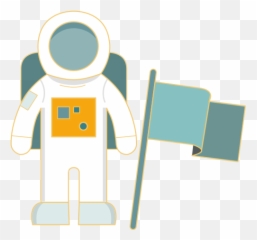 Astronaut Flag Space Univers Galaxia Spaceman - png
