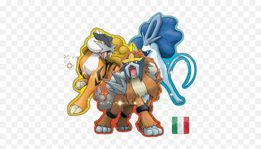Legendary Dogs Shiny Entei - Ho Oh Three Pokemon Png,Suicune Png