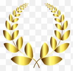 Laurel Clipart Boxwood Transparent Free For - Gold Wreath Clipart png