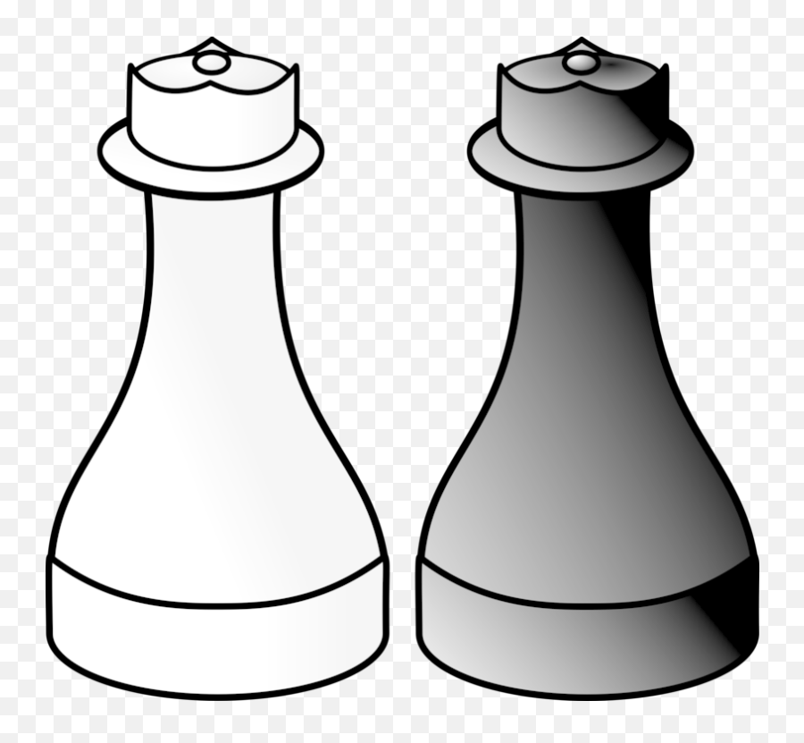 Chess Piece Queen King White And Black In - White And Queen Black And White Chess Png,Black King Chess Icon