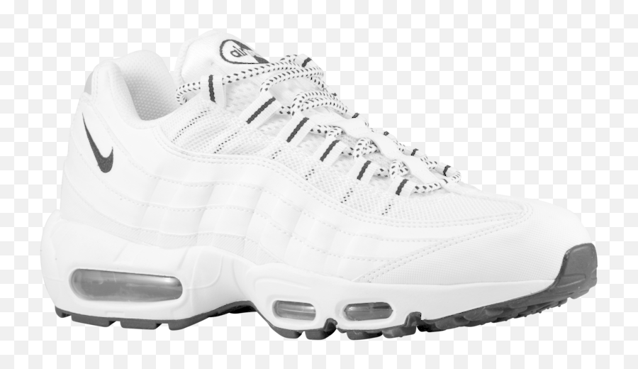 Nike Air Max 95 - White And Black Nike Air Force 95 Png,Nike Battery Icon