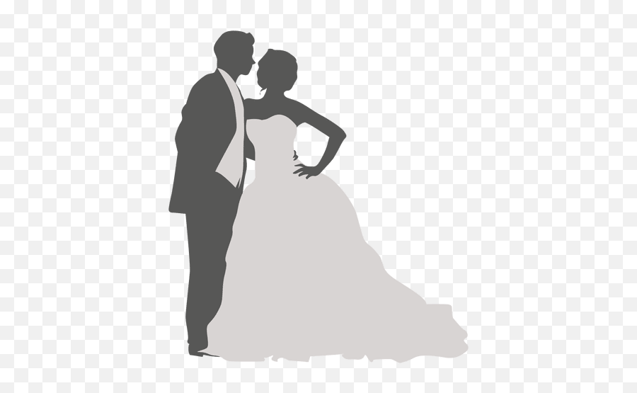 Transparent Png Svg Vector File - Wedding Couple Silhouette Clipart,Married Couple Png