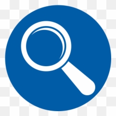 Pay - PerClick PPC and Search Engine Optimization SEO Risk Icon Magifying Glass Blue png