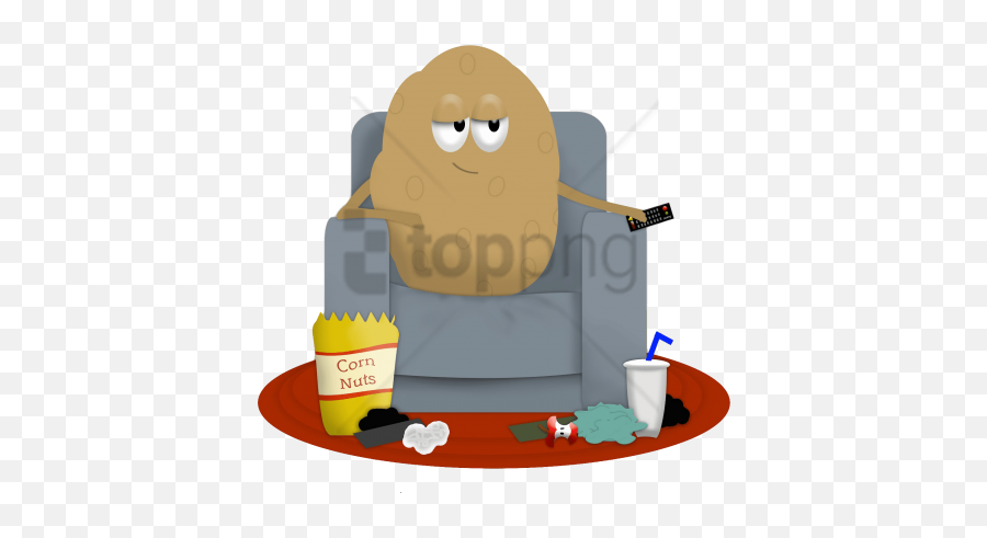 Couch Potato Png Image With Transparent 245020 - Png Images Lazy Couch Potato Cartoon,Couch Transparent Background