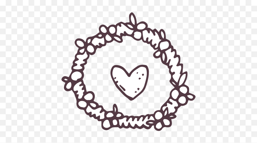 Heart Wreath Hand Drawn Icon 51 - Transparent Png U0026 Svg Heart,Drawn Heart Png