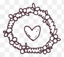 Heart Wreath Hand Drawn Icon 51 - Transparent PNG u0026 SVG
