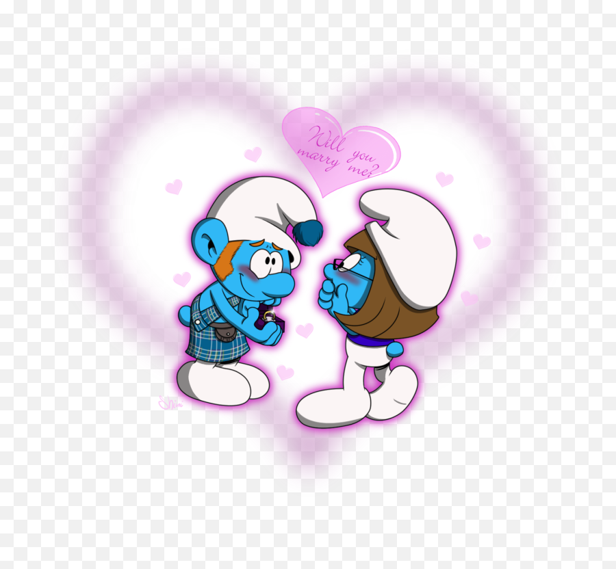 Primarella 28 15 U0027shiniu0027 By Shini - Smurf U0027 Shini And Gutsy Smurf Love Png,Smurf Png