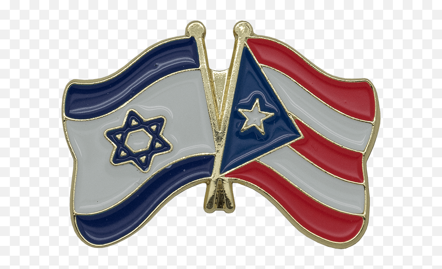Puerto Rico - Israel Lapel Pin Israel Png,Puerto Rico Flag Png