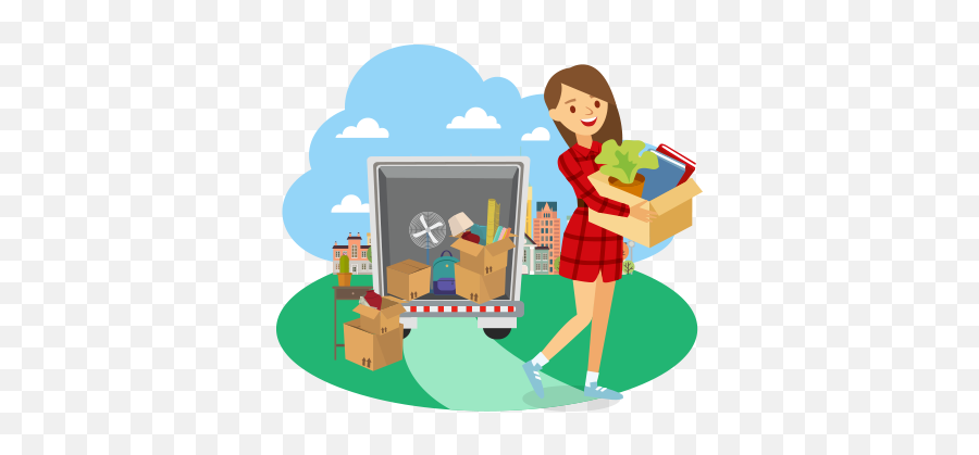 Moving House Png Clipart - Cartoon House Moving Png,Moving Png