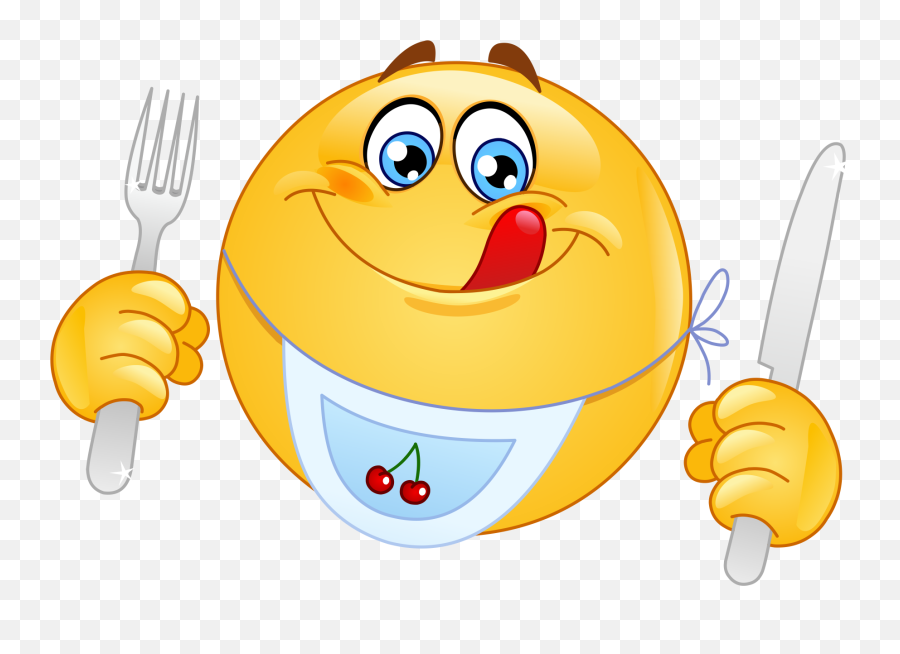 Cartoon Fork Png - Hungry Emoticon,Yummy Png